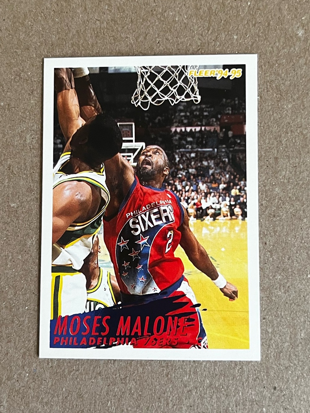 1994-95 Fleer Moses Malone #170 Philadelphia 76ers Basketball Card